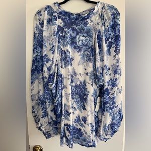 New with tags Anthropologie top. Blue and white